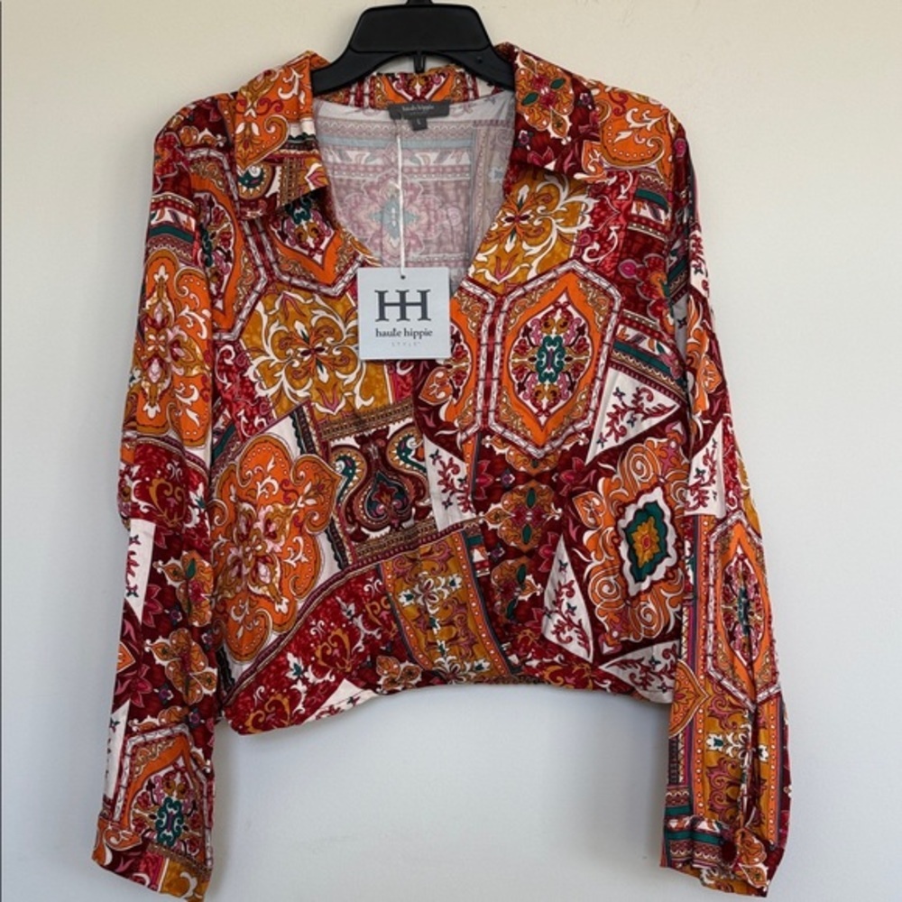 New Haute Hippie Multicolor Paisley Shirt